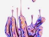 a group of bubbles floating in the air