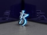 a lit up sign sitting on top of a table