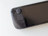 High-resolution image of a handheld gaming console on a white background.