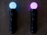 a couple of lights that are on top of a table