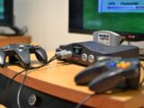 black and gray game controller