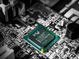Intel computer processor in selective color photography