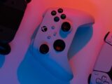 a close up of a nintendo wii game controller
