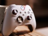 a close up of a video game controller