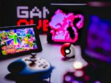 a group of game controllers