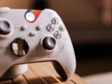 a close up of a video game controller