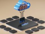 3D render of cloud computing concept